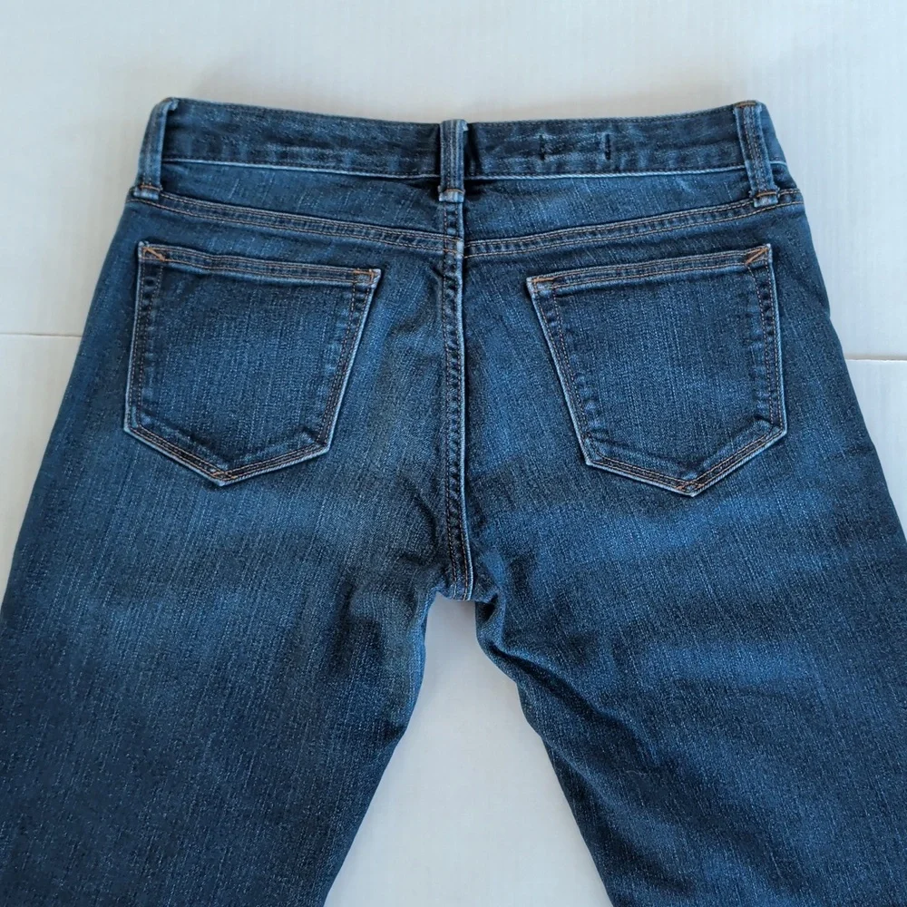 Gap 1969 Real Straight Leg Denim Jeans 28R Dark Wash Blue Pockets - Picture 14 of 16